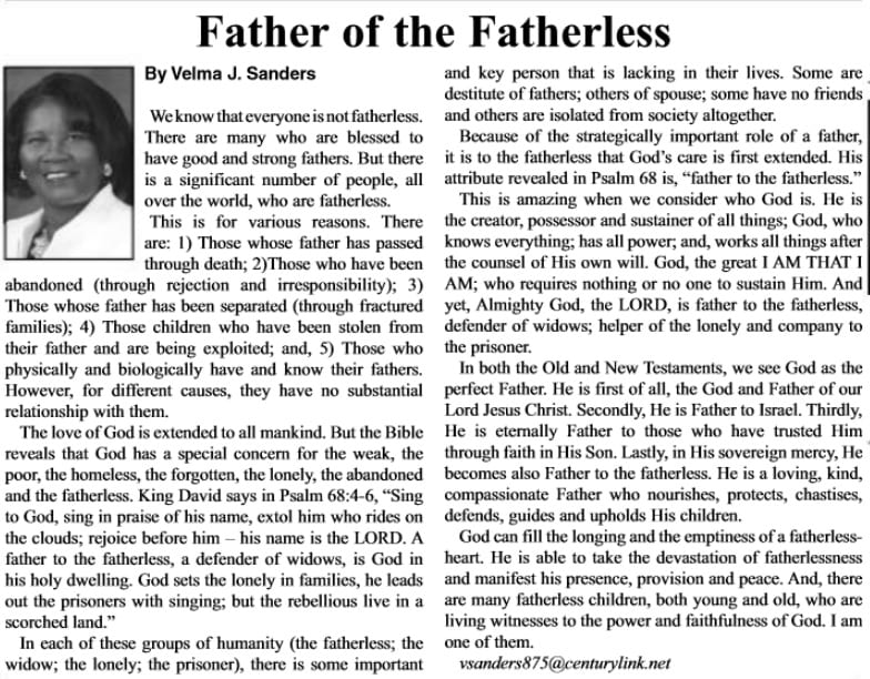 Father of the Fatherless article